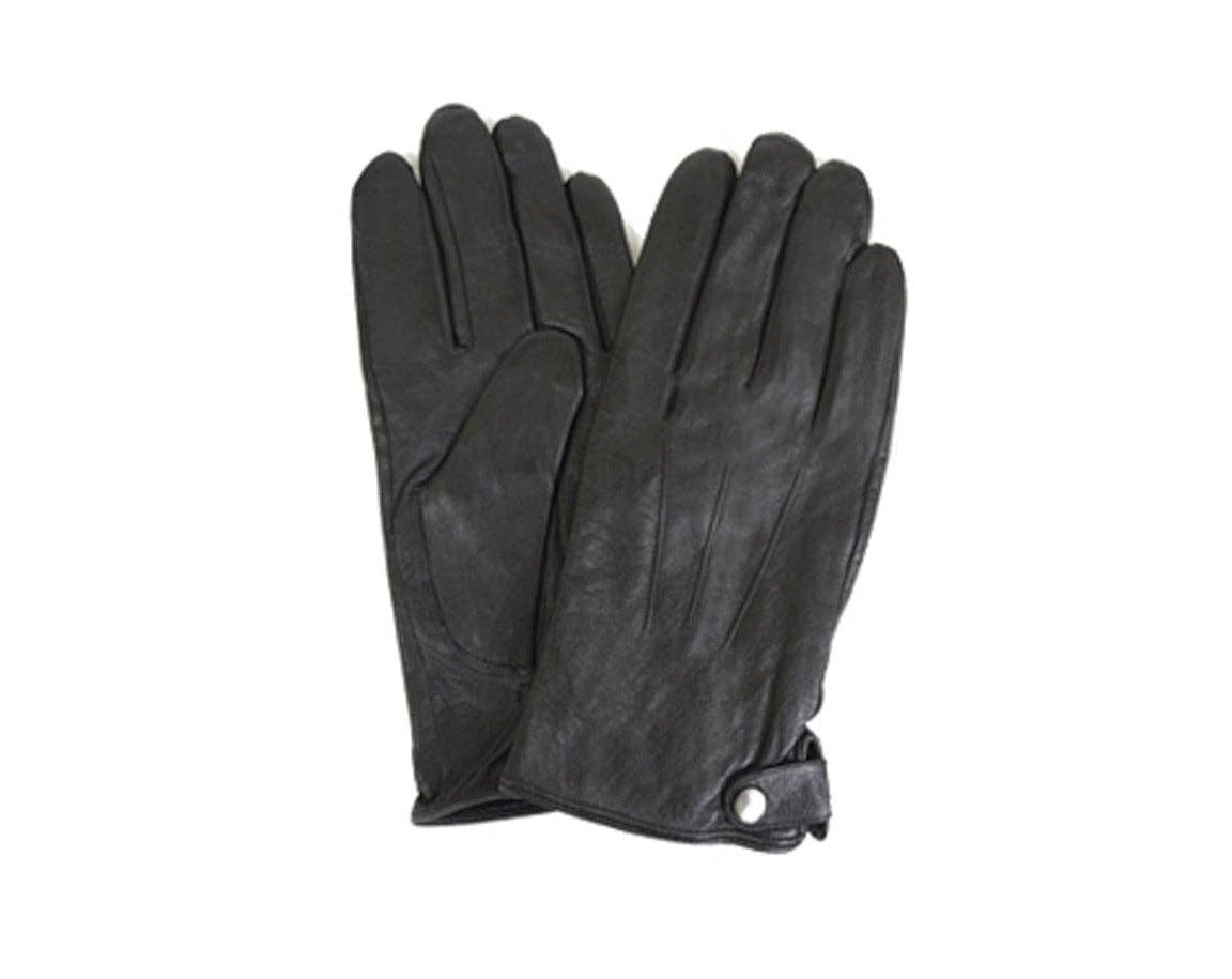 M1001 Men's Classic Leather Gloves: Black / Large