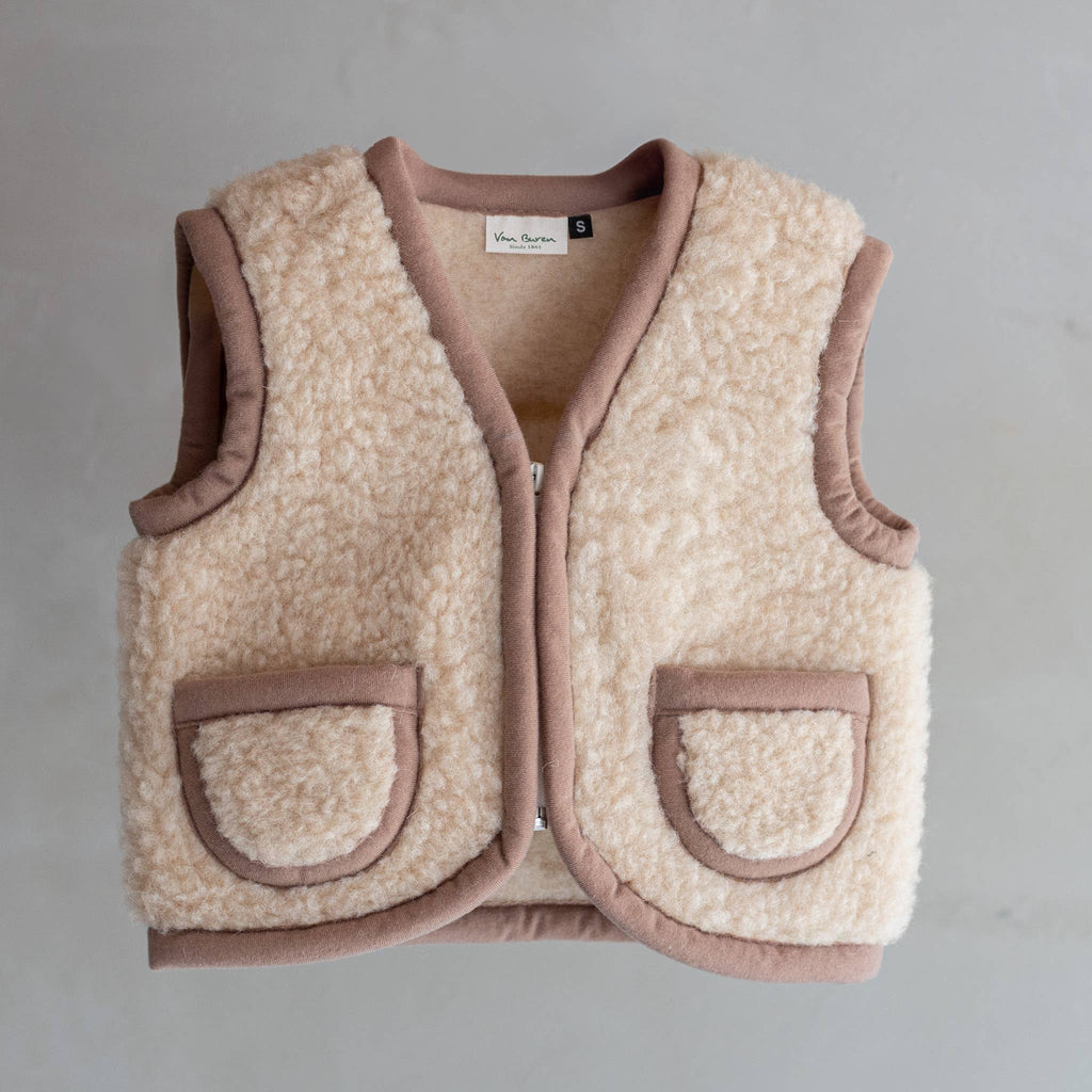 Nilo Children's Wool Bodywarmer Vest | 3 Styles | 4 Sizes: Camel / S