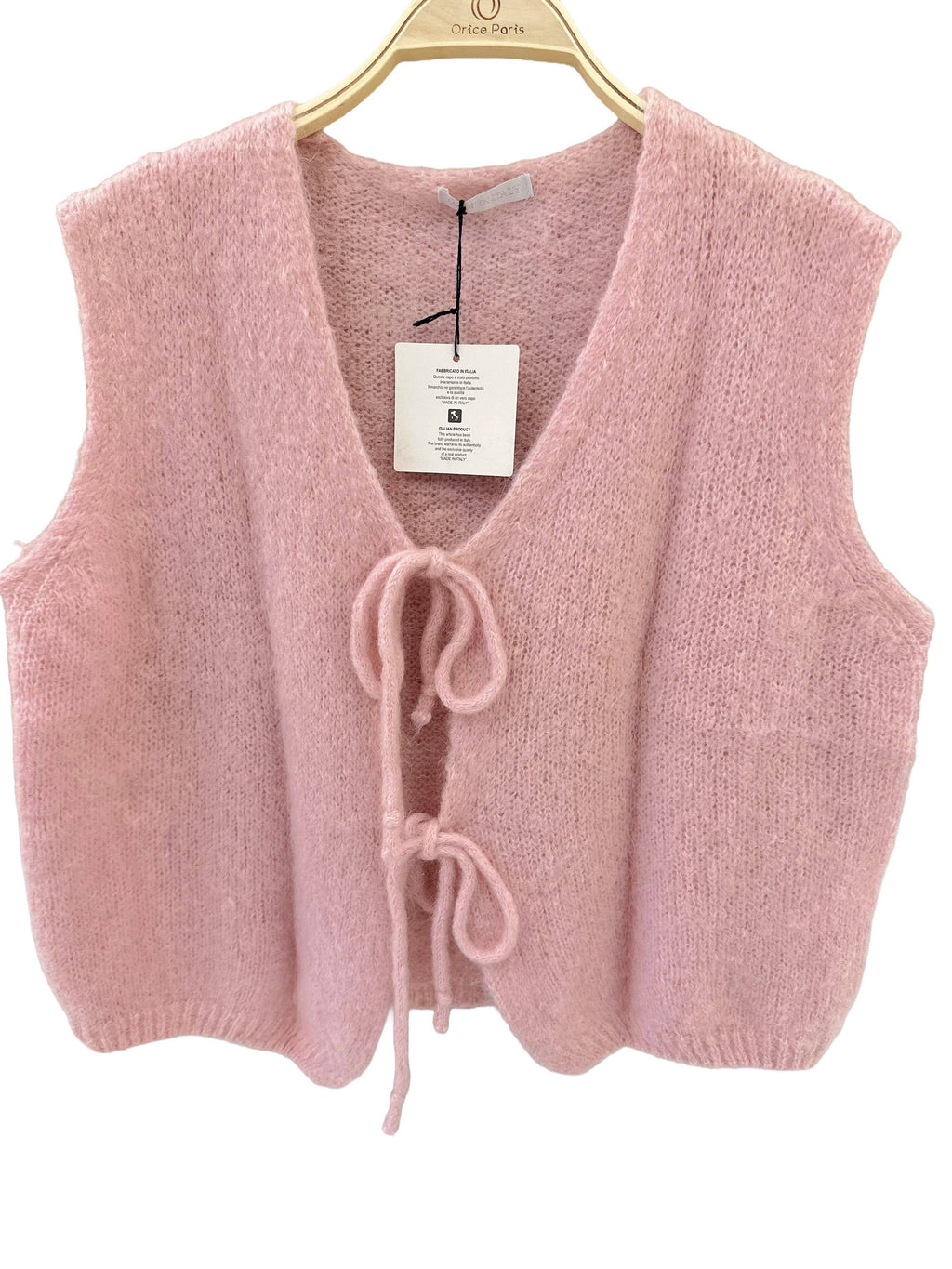 Sleeveless knit vest - Orice: Pink / One size