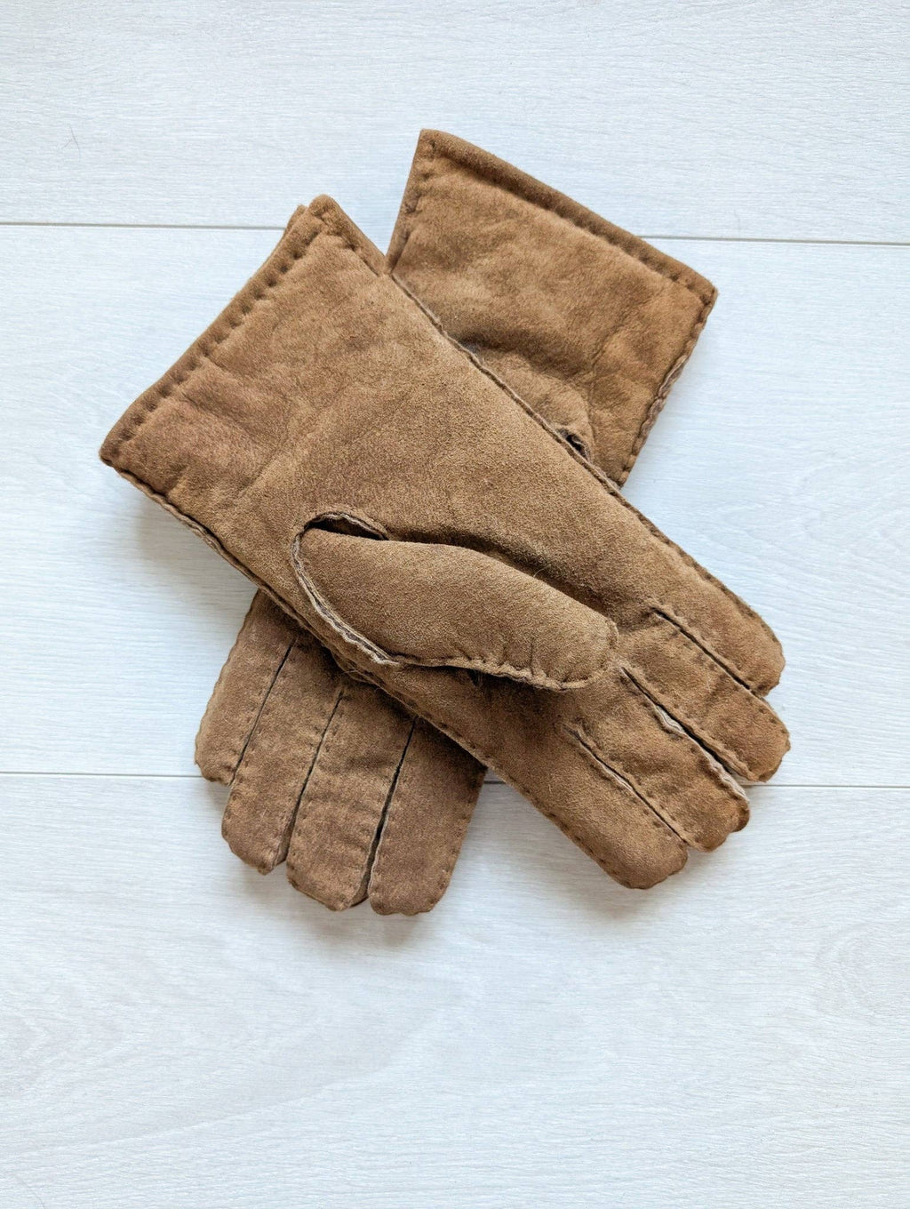 Womens 3pt Sheepskin Glove - Mixed Autumnal Shades: Brown Shades / Medium