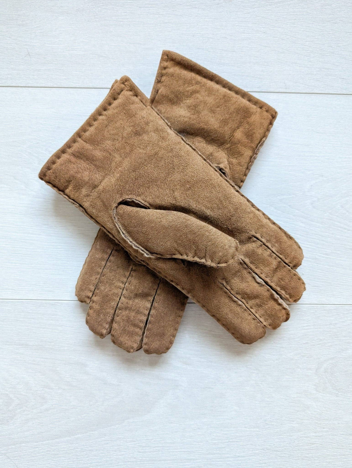 Womens 3pt Sheepskin Glove - Mixed Autumnal Shades: Brown Shades / Medium