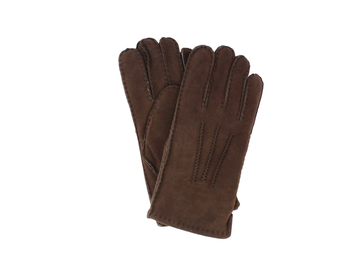Womens 3pt Sheepskin Glove - Mixed Autumnal Shades: Brown Shades / Medium