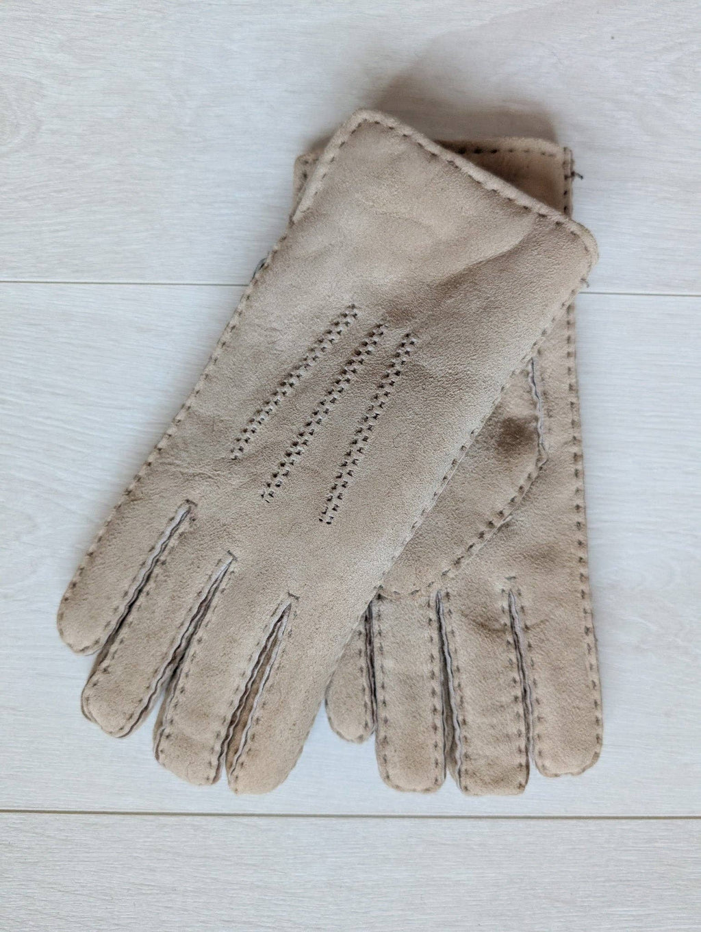 Womens 3pt Sheepskin Glove - Mixed Autumnal Shades: Brown Shades / Medium