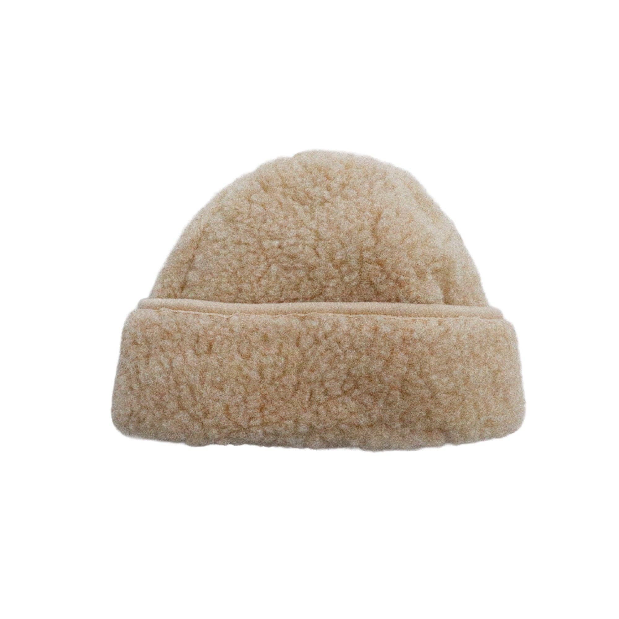 Unisex Natural Merino Wool Beanie: S/M