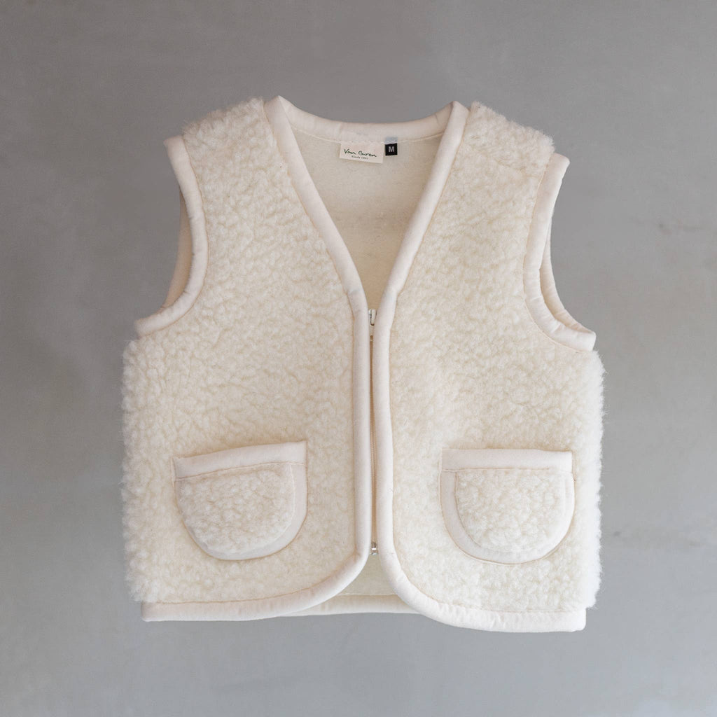 Nilo Children's Wool Bodywarmer Vest | 3 Styles | 4 Sizes: Camel / M