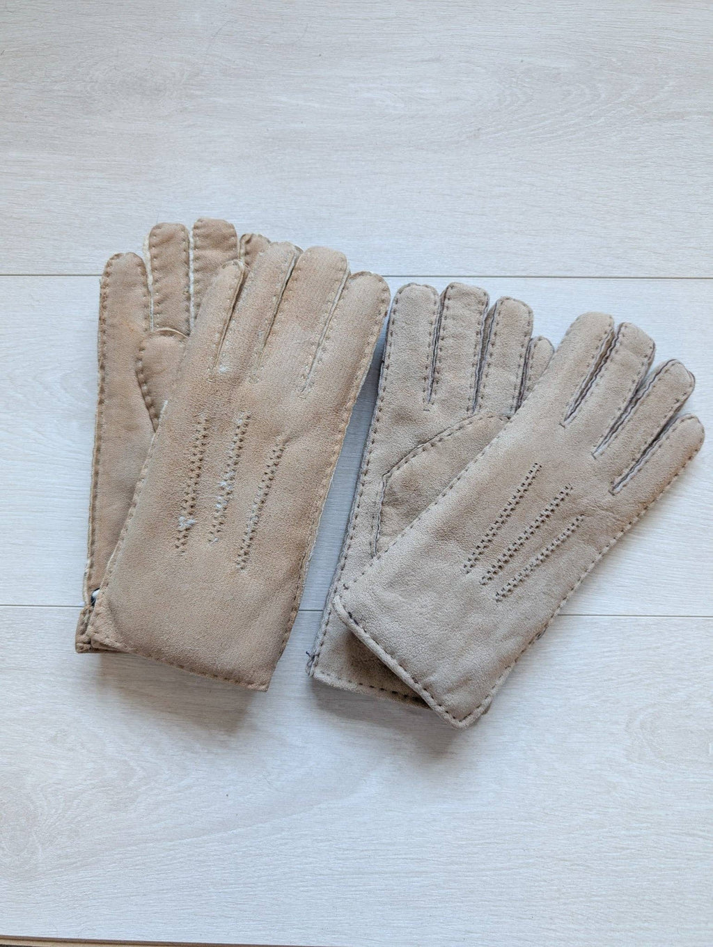 Womens 3pt Sheepskin Glove - Mixed Autumnal Shades: Brown Shades / Medium