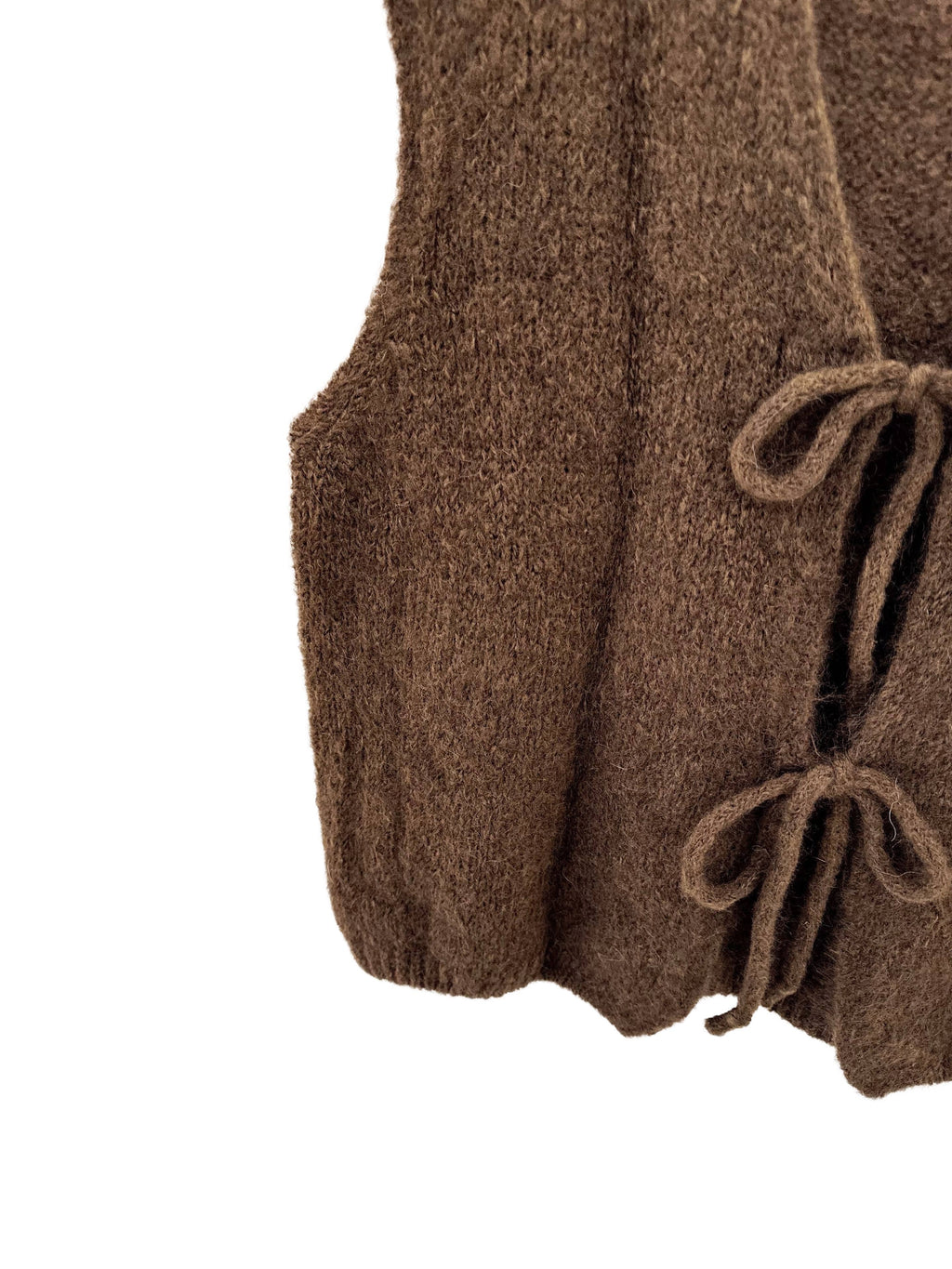Sleeveless knit vest - Orice: Beige / One size