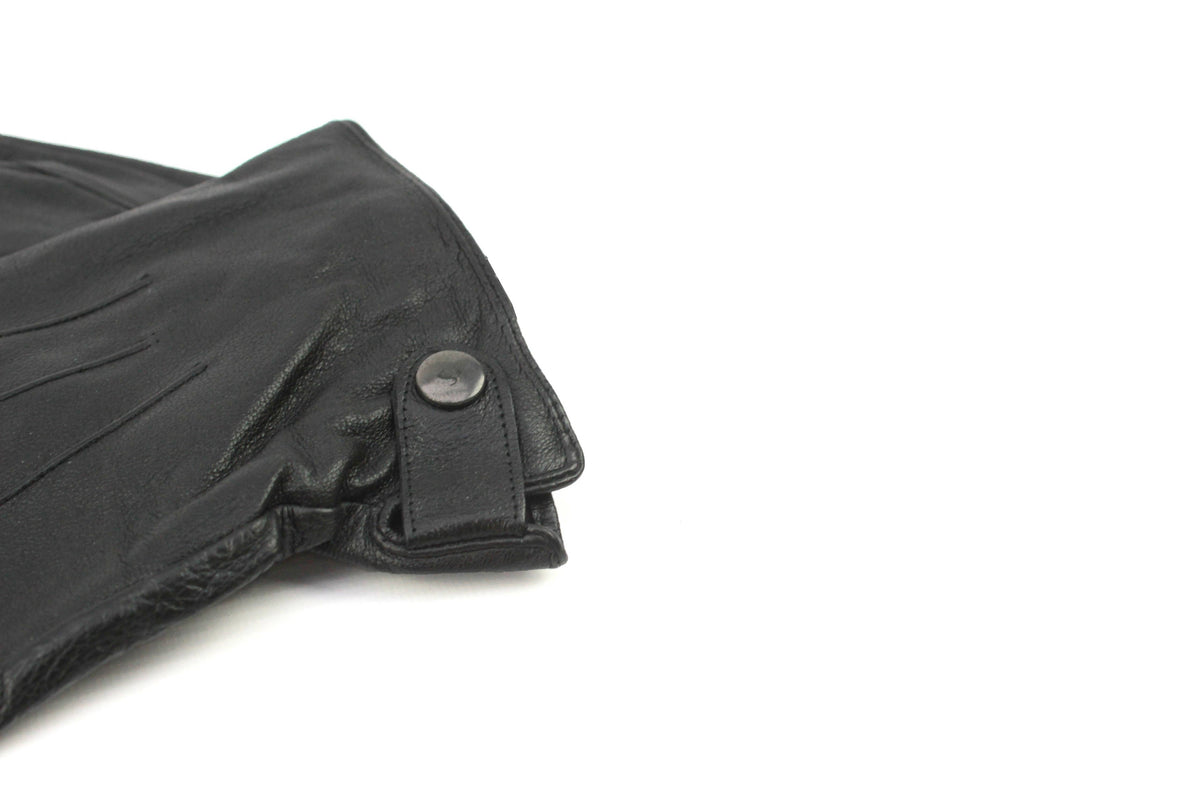 M1001 Men's Classic Leather Gloves: Black / Large