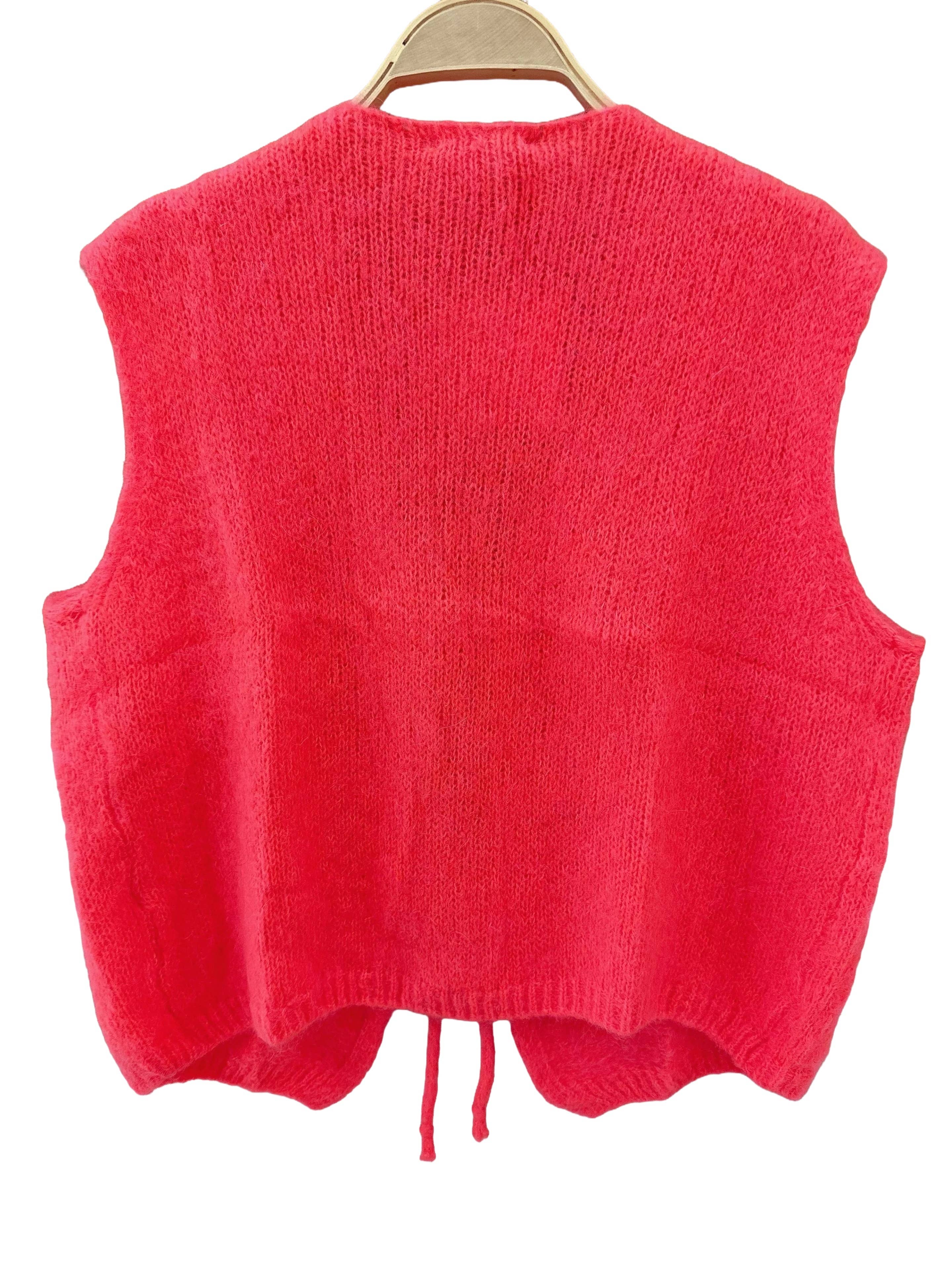Sleeveless knit vest - Orice: Beige / One size