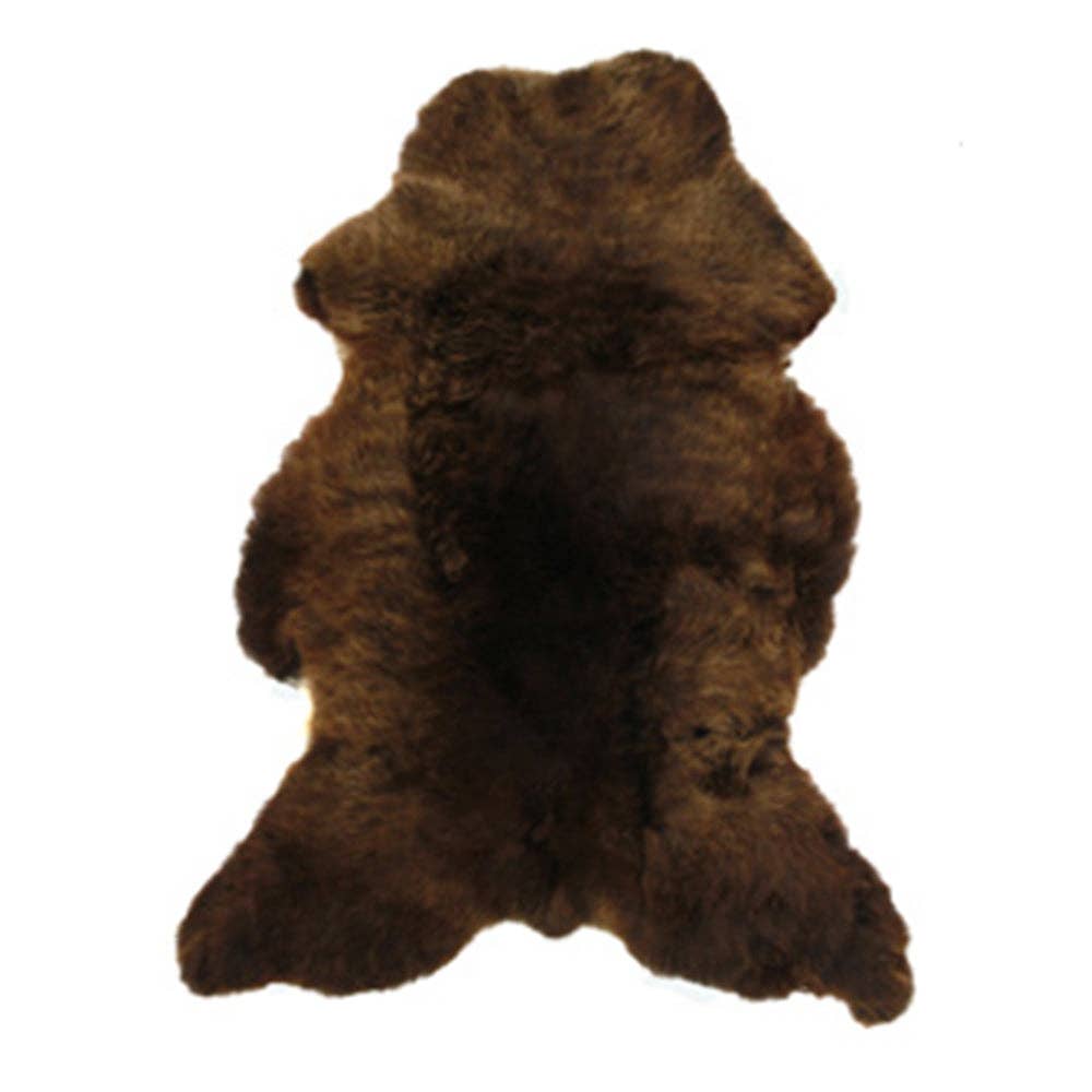 Natural Brown Rare Breed Single Sheepskin Rug: Medium
