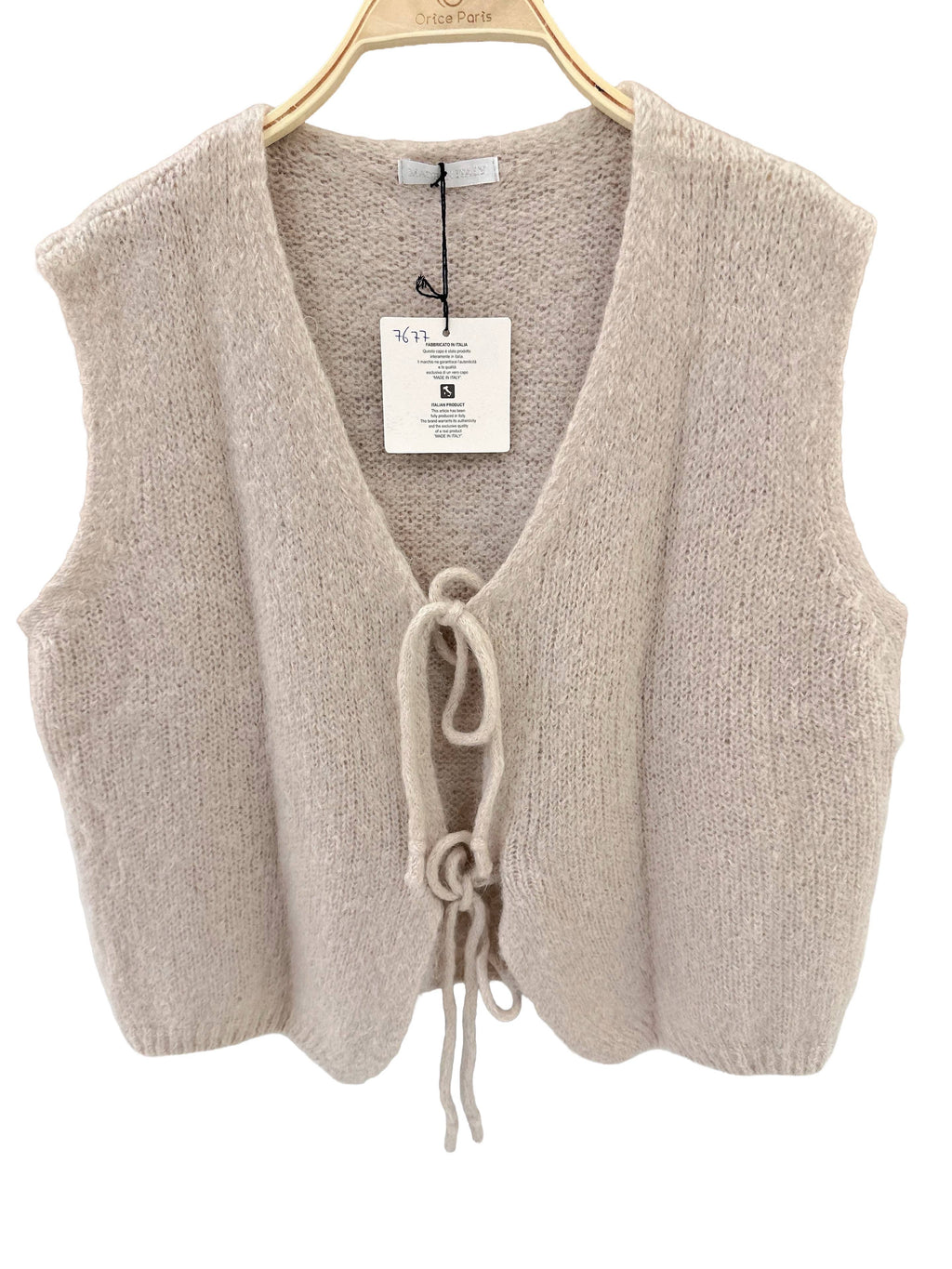 Sleeveless knit vest - Orice: Pink / One size