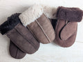CSM Childrens Sheepskin Mittens: Chocolate