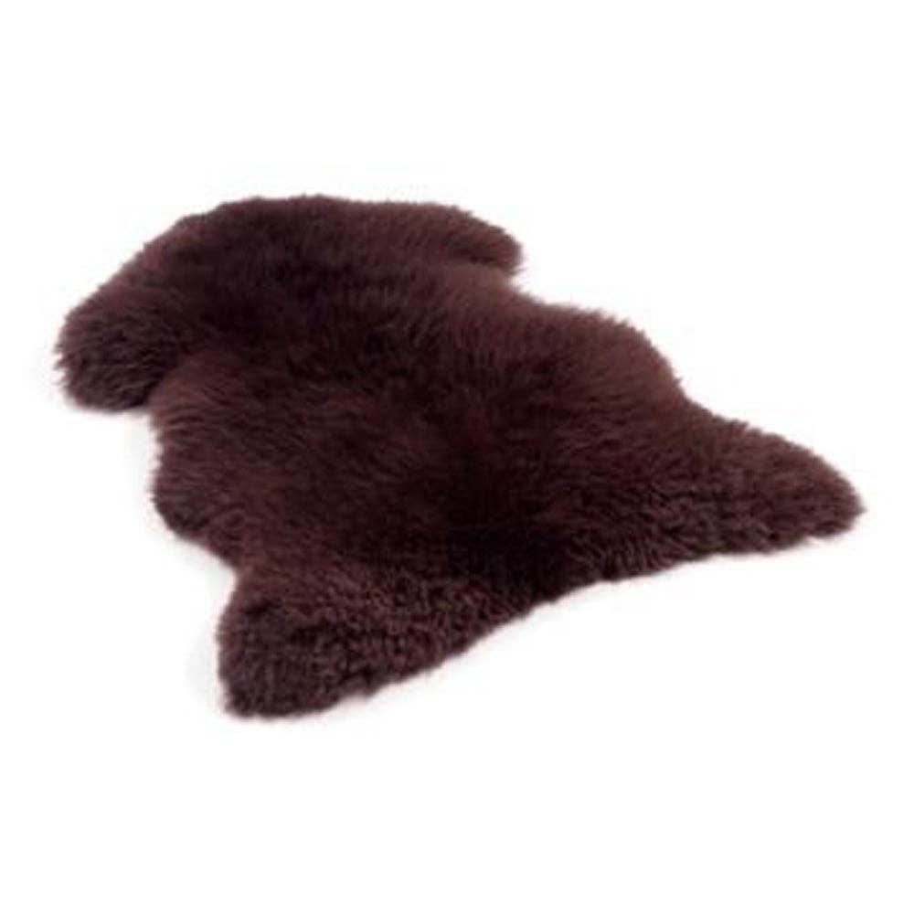 Coloured Single Sheepskin Rug With Backing Fabric: Brick / Large