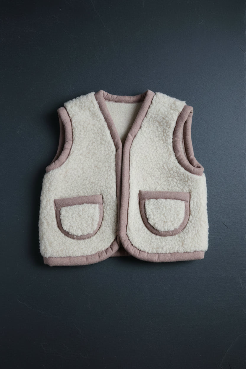 100% wool kids bodywarmer