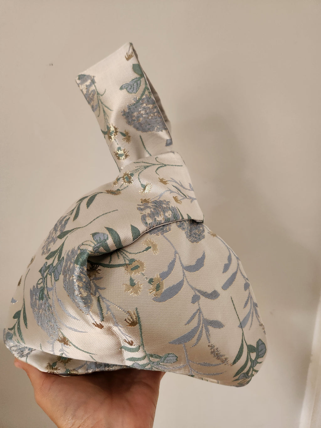 Japanese knot orchid icy blue bag