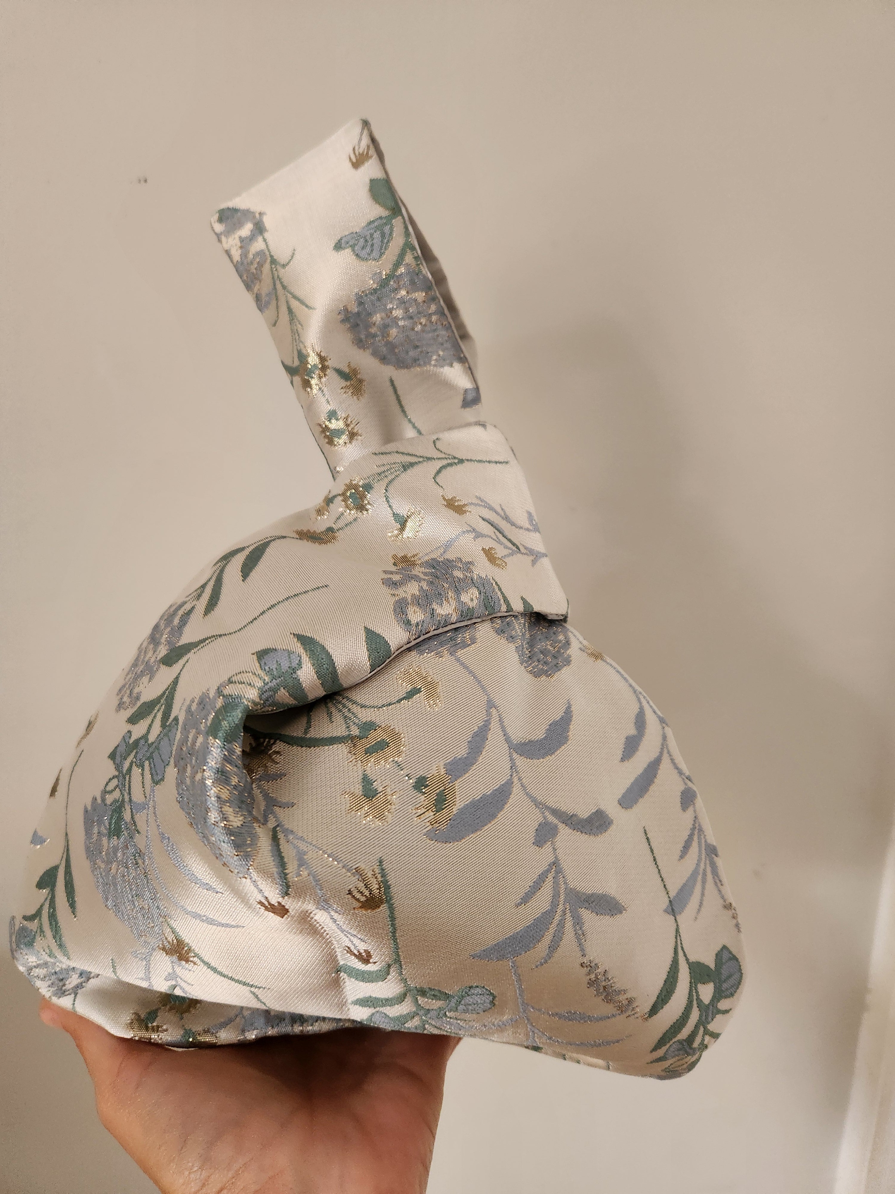 Japanese knot orchid icy blue bag