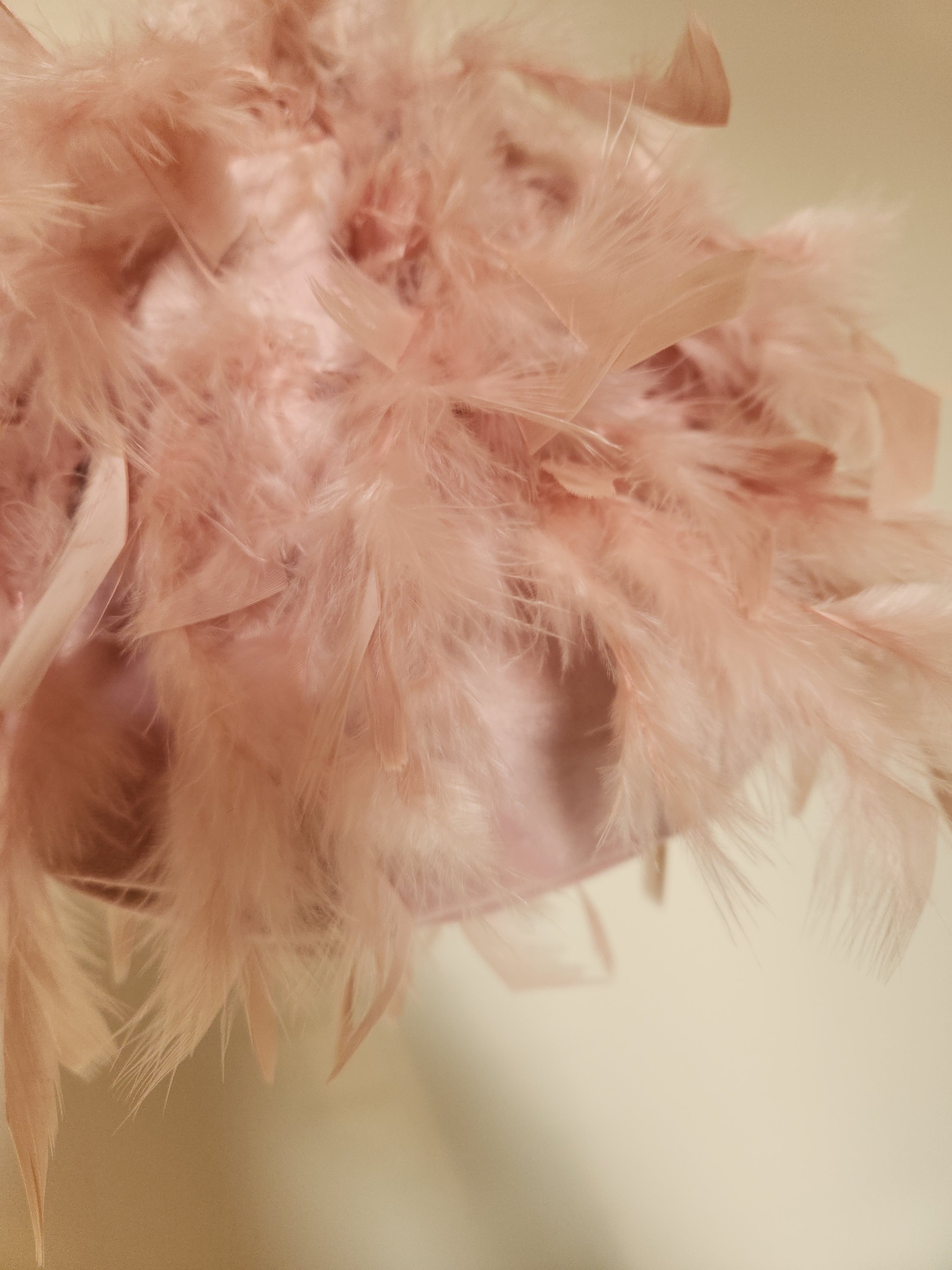 Japanese knot feather pink bag