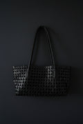 Woven handbag imitation leather