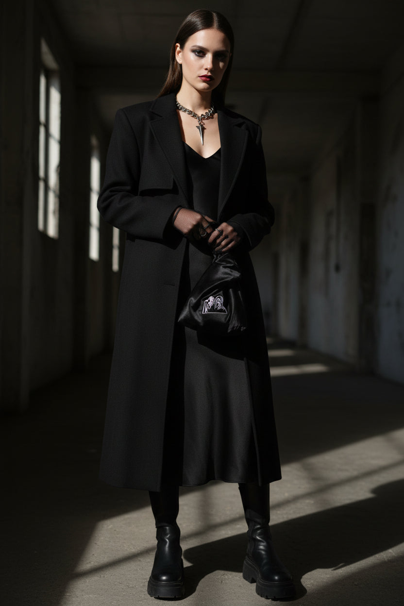 Japanese knot handbag with scream ghostface logo